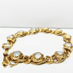 Moonstone with goldtone bracelet